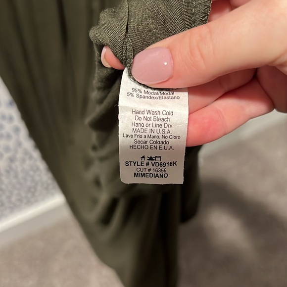 PinkBlush Olive Draped Maternity/Nursing Maxi Dress - Picture 4 of 4